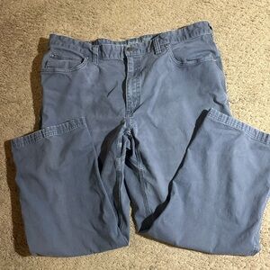 Duluth Trading Men’s Flex Fire Hose Grey/Blue Pants Size 42x32 Read